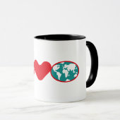 MUG I LOVE THE WORLD BY MASANSER PIXELAT (Devant droit)