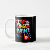 Mug I Love To Finger Paint, I'm Paint Cute Valentines  (Gauche)