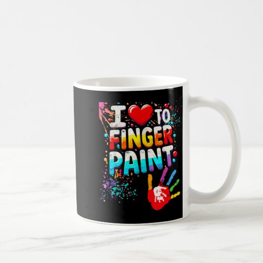 Mug I Love To Finger Paint, I'm Paint Cute Valentines  (Droite)