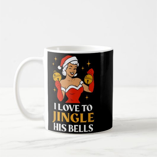Mug I Love To Stuff Her Stocking, I Love To Jingle His (Gauche)