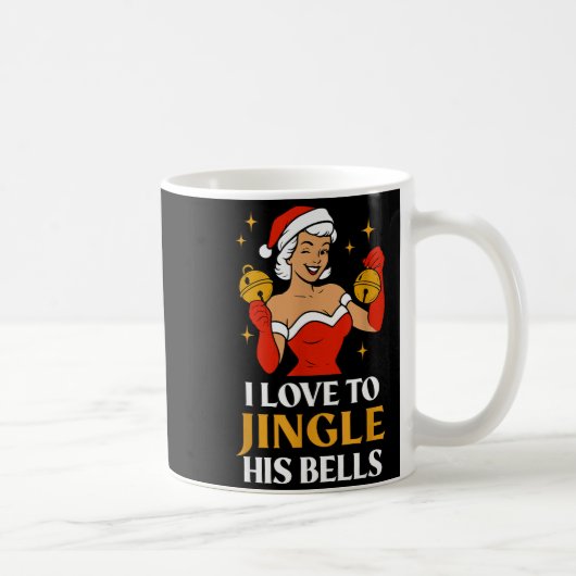 Mug I Love To Stuff Her Stocking, I Love To Jingle His (Droite)