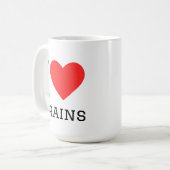 Mug I love trains (Devant gauche)