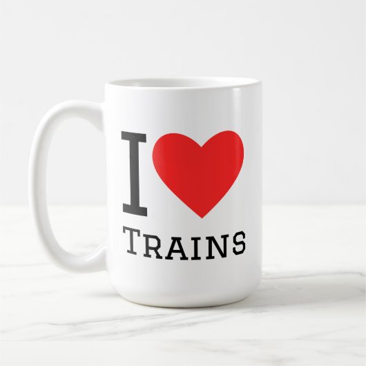 Mug I love trains (Gauche)
