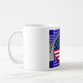 Mug I Love U.S.A. Swirl : Patriotic Heart Art Imprimer (Gauche)