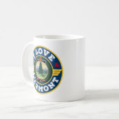 Mug I Love Vermont State Flag and Map (Devant gauche)