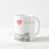 Mug I Love Volkovysk Biélorussie Architecture Cathédra (Devant droit)