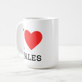 Mug I love wales square sticker (Devant gauche)