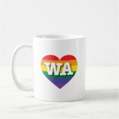Mug I Love Washington State Rainbow Heart (Gauche)