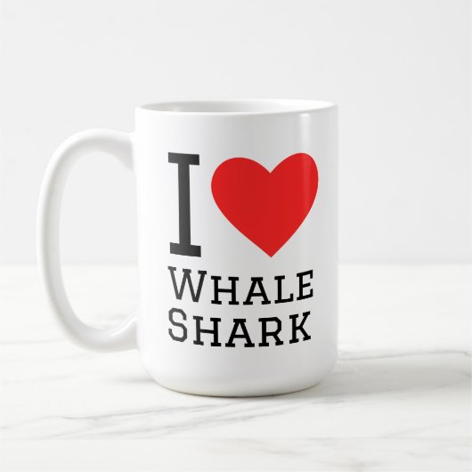 Mug I love whale shark (Gauche)