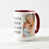 Mug I Love You Grandma | Grandparents Day (Devant droit)