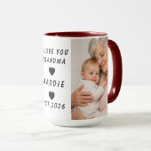 Mug I Love You Grandma | Grandparents Day (Devant droit)