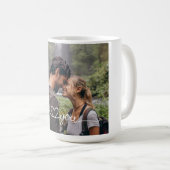 Mug I Love You in White Script with Heart Custom (Devant droit)