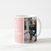 Mug I Love You Mom Pink Three Photo Collage (Devant droit)