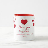 Mug I Love You Red Hearts Personnalisé Saint Valentin (Centre)