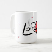 Mug I Love You Romantic Heart Art (Devant gauche)