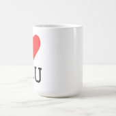 Mug I love you square sticker (Centre)