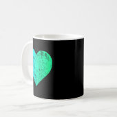 Mug I Love You Teal Heart Distressed Valentines Day  (Devant gauche)