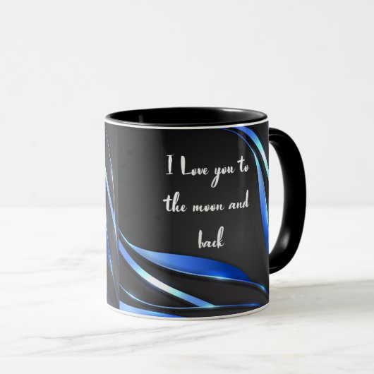 Mug I love you to the moon and back (Devant droit)