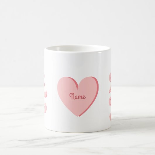 Mug I Love You Valentine's Day Cup Retro Pink (Centre)