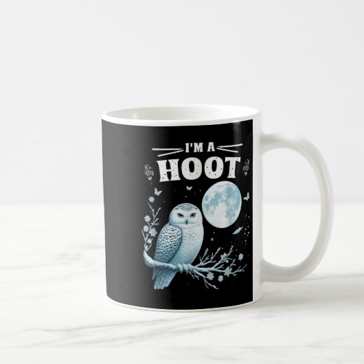 Mug I’m A Hoot Snowy Owl Full Moon Night Sky Soky Magi (Droite)