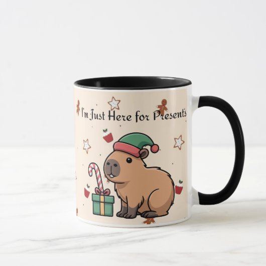 Mug I’m Just Here for the Presents | Cute Capybara Chr (Droite)