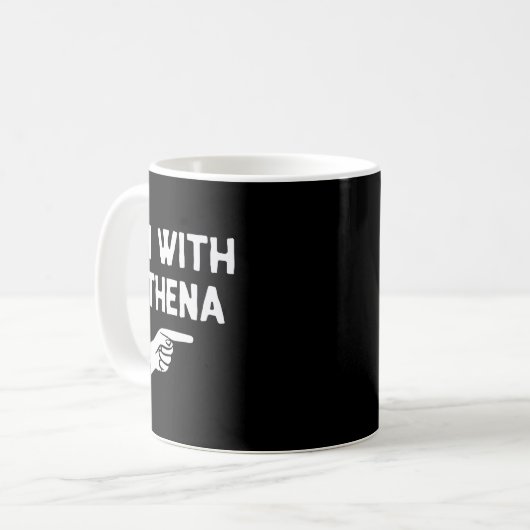Mug I’m With Athena Funny Halloween Matching Costume (Devant gauche)