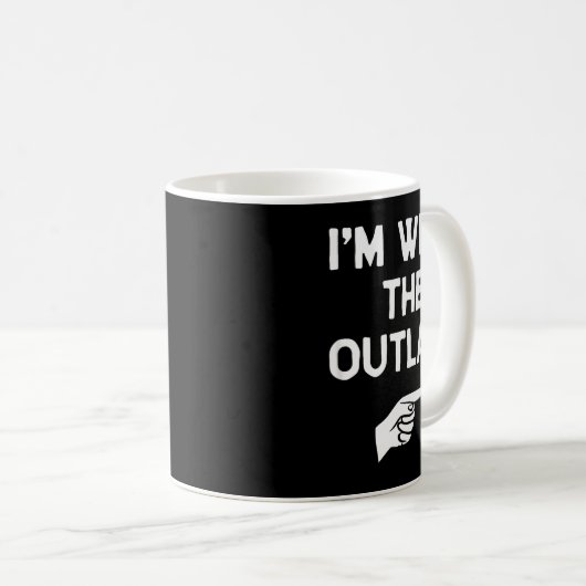 Mug I’m With The Outlaw Funny Halloween Matching Costu (Devant droit)