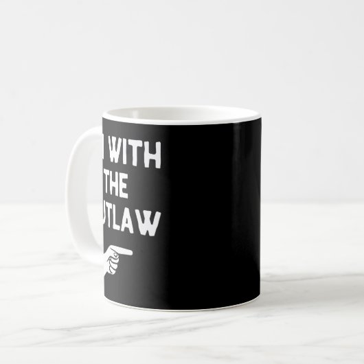 Mug I’m With The Outlaw Funny Halloween Matching Costu (Devant gauche)