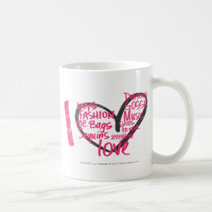 Mug I magenta de graffiti de coeur