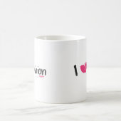 Mug I magenta de mode de coeur (Centre)