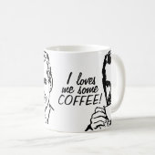 Mug I m'aime du café (Devant droit)