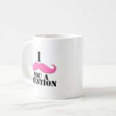 Mug I moustache vous une moustache de rose de question (Devant gauche)