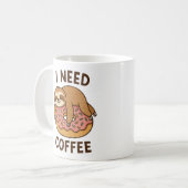 Mug I Need a Coffee Cute Illustration Funny Coffee, (Devant gauche)