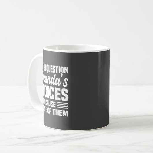 Mug I Never Question Amanda's Choices Funny Husband Wi (Devant gauche)