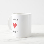 Mug I nom de coeur (Devant gauche)