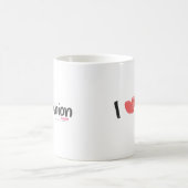 Mug I pourpre de mode de coeur (Centre)