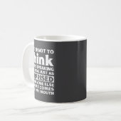 Mug I Prefer Not To Think Before Speaking Funny Adult (Devant gauche)
