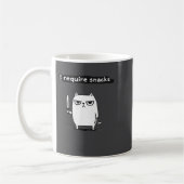 Mug I Require Snacks Angry Cat Funny Meme (Gauche)