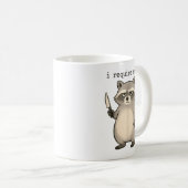 Mug I Require Snacks Funny Mpy Raccoon Trash Meme Snac (Devant droit)