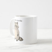 Mug I Require Snacks Funny Mpy Raccoon Trash Meme Snac (Devant gauche)