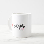 Mug I rose de garçons de coeur (Devant gauche)