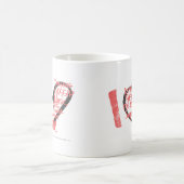 Mug I rose de graffiti de coeur (Centre)