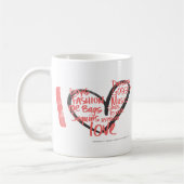 Mug I rose de graffiti de coeur (Gauche)