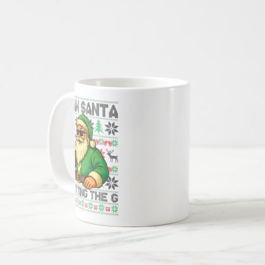 Mug I Saw Santa Splitting The G, Santa Beer Drinking C (Devant gauche)