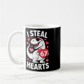 Mug I Steal 67 Hearts Funny 67 Valentine Dinosaur Men (Gauche)