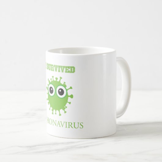 Mug I Survive Coronavirus Quarantine (Devant droit)