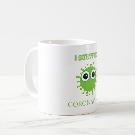 Mug I Survive Coronavirus Quarantine (Devant gauche)