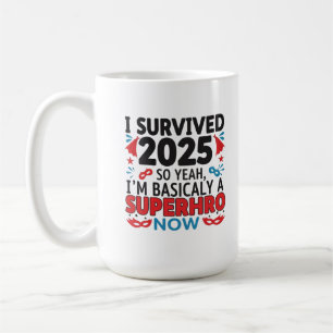 Mug I Survived 2025 - Superhero