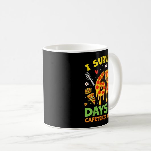 Mug I Survived 67 Days Of Cafeteria Chaos Funny Boy Gi (Devant droit)