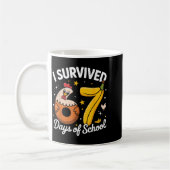 Mug I Survived 67 Days Of School Chicken Banana Kids 6 (Gauche)